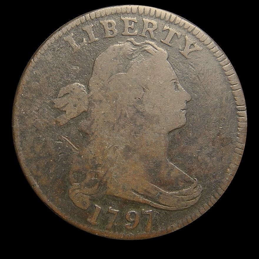 Large cent 1797 Sheldon 137 collector coin