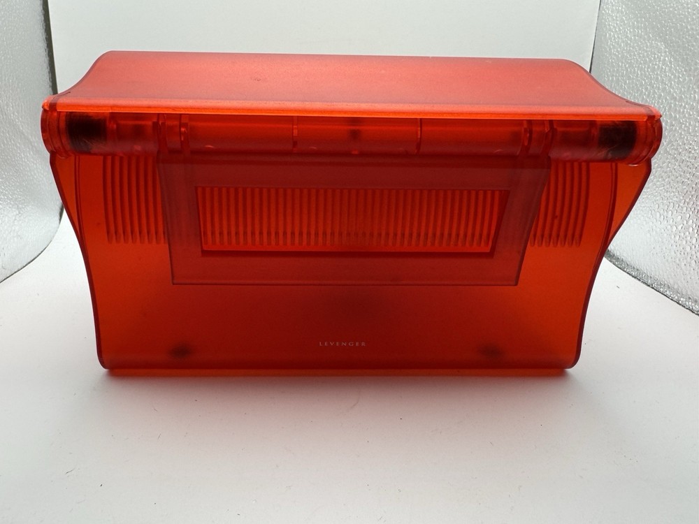 red plastic DiscGear Selector 50FX CD/DVD storage