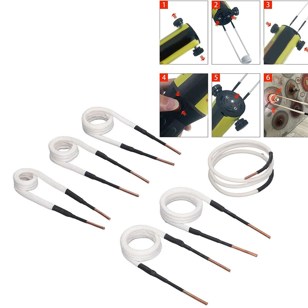 Tool Induction Heater Replacement Coil 3mm Brass Induction Coils Set 6 Piece