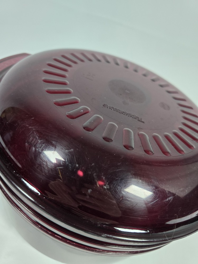 Tupperware Microwave Stack Cooker Steamer Cranberry Red 5 Piece Set