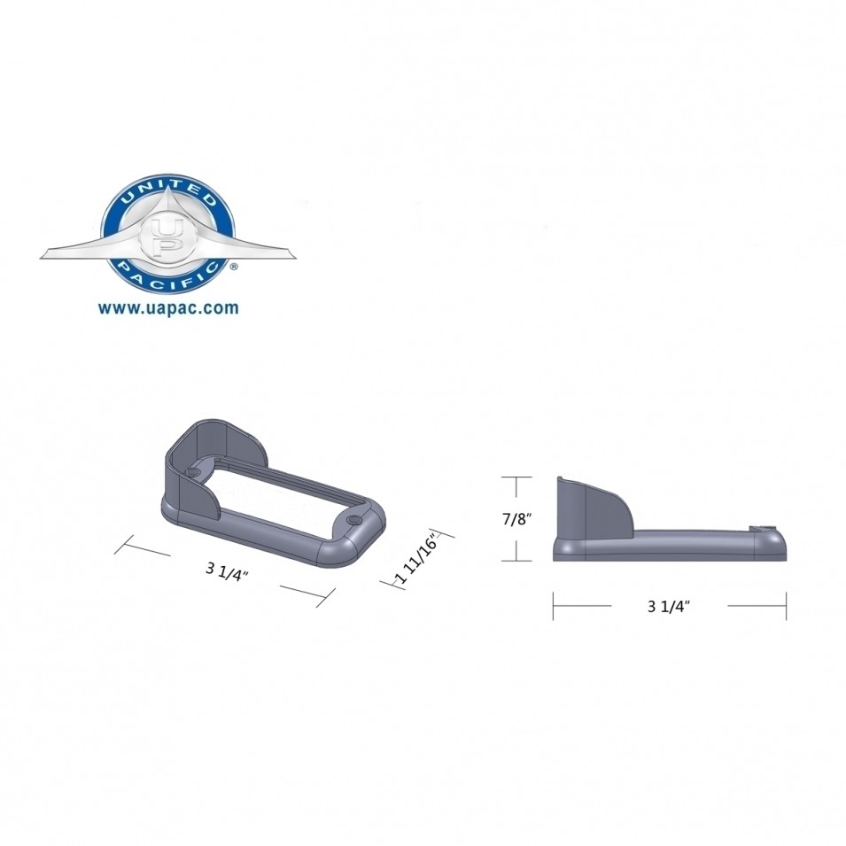 Small Rectangular Light Bezel - Vertical Visor