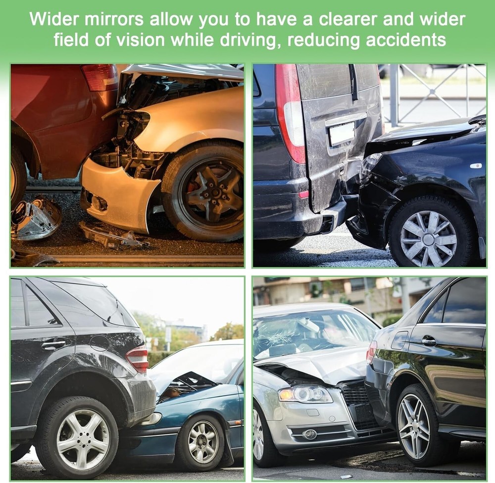 Rear View Mirror, 12 Inch Panoramic Rearview Mirror, Interior Clip-On Wide Angle