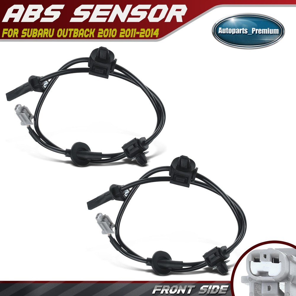 2x ABS Wheel Speed Sensor for Subaru Outback 2010-2014 Front Driver & Passenger
