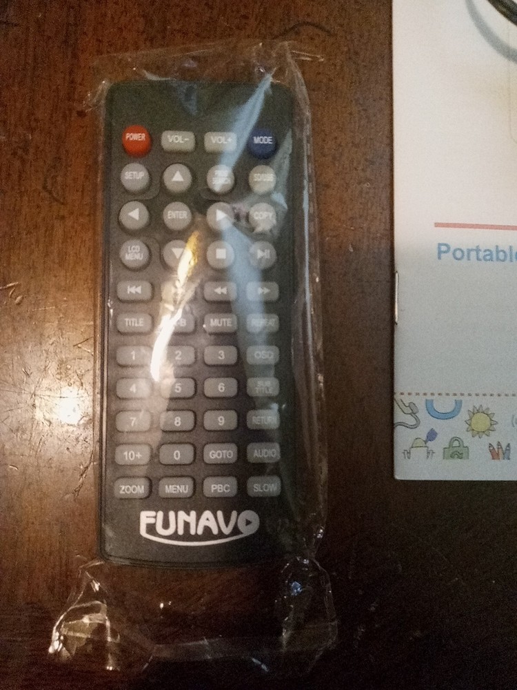 Funovo Portable DVD Player With Case, Remote, Instructions, And Cables