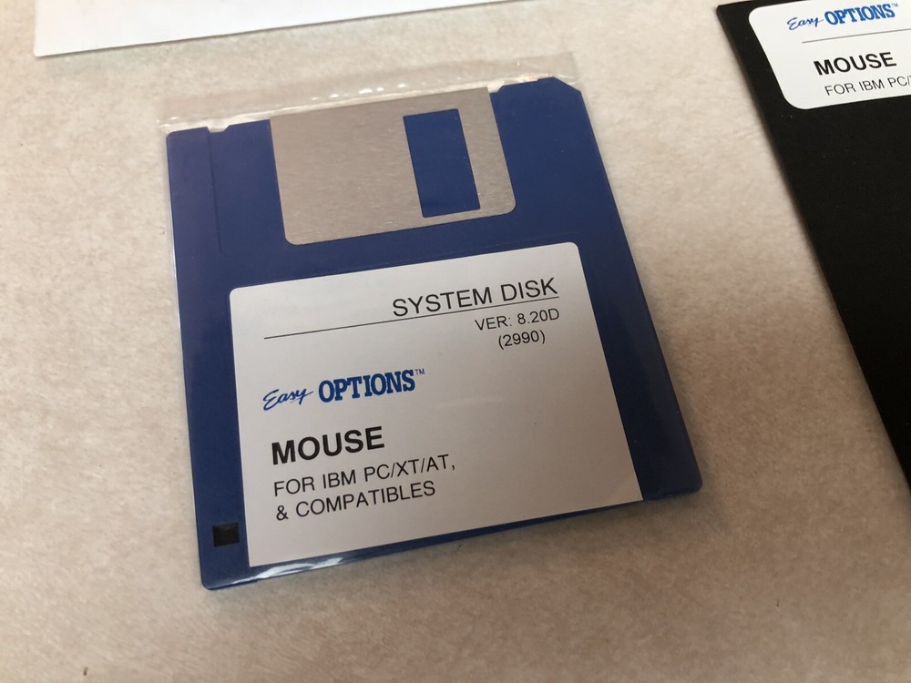 2 Easy Options Mouse System Disk Hard And Floppy Disk Version 8.20D Vintage New