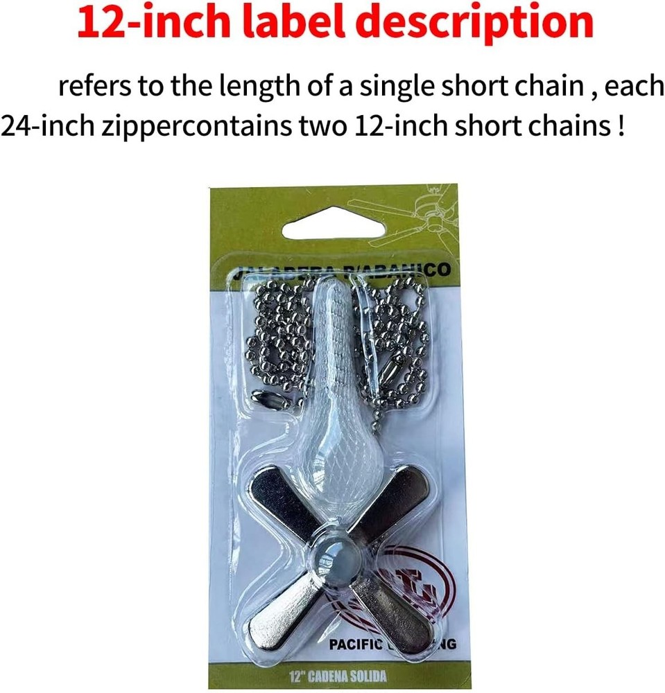 Stylish Nickel Beaded Ball Ceiling Fan Pull Chains - 2pcs, Perfect Replacement