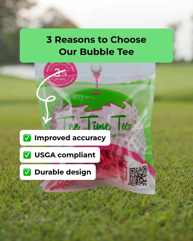 Golf Tee's 25 Pack Plastic Bubble Tee's UNBREAKABLE