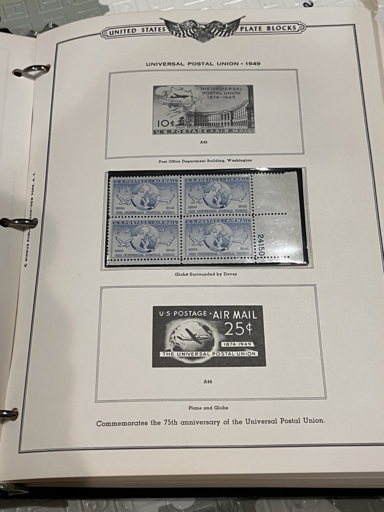 American Plate Block Album Volume II 1938-1950 with over 100 blocks