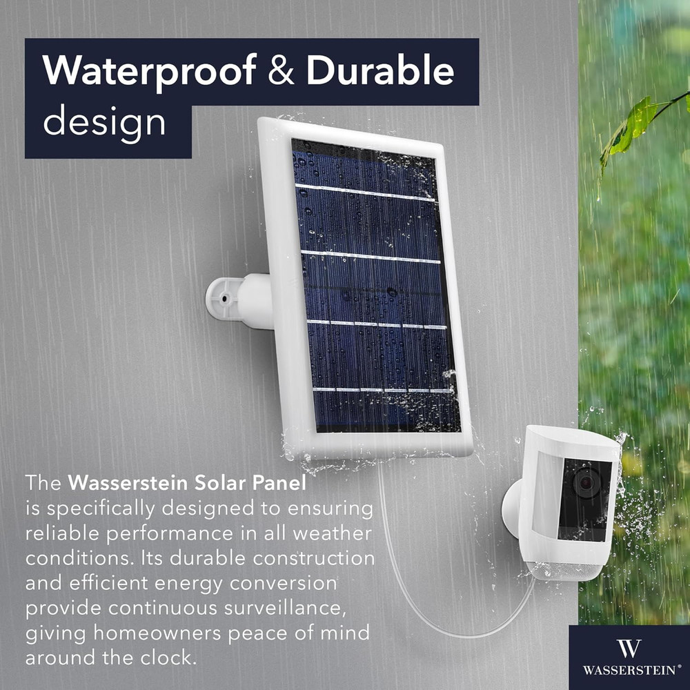 Solar Panel Compatible with Ring Spotlight Cam/Plus/Pro Battery, Stick up Cam/Pr