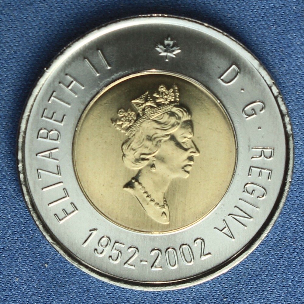Canada 2002 Toonie 2$ from a Mint Roll (Normal Reverse)