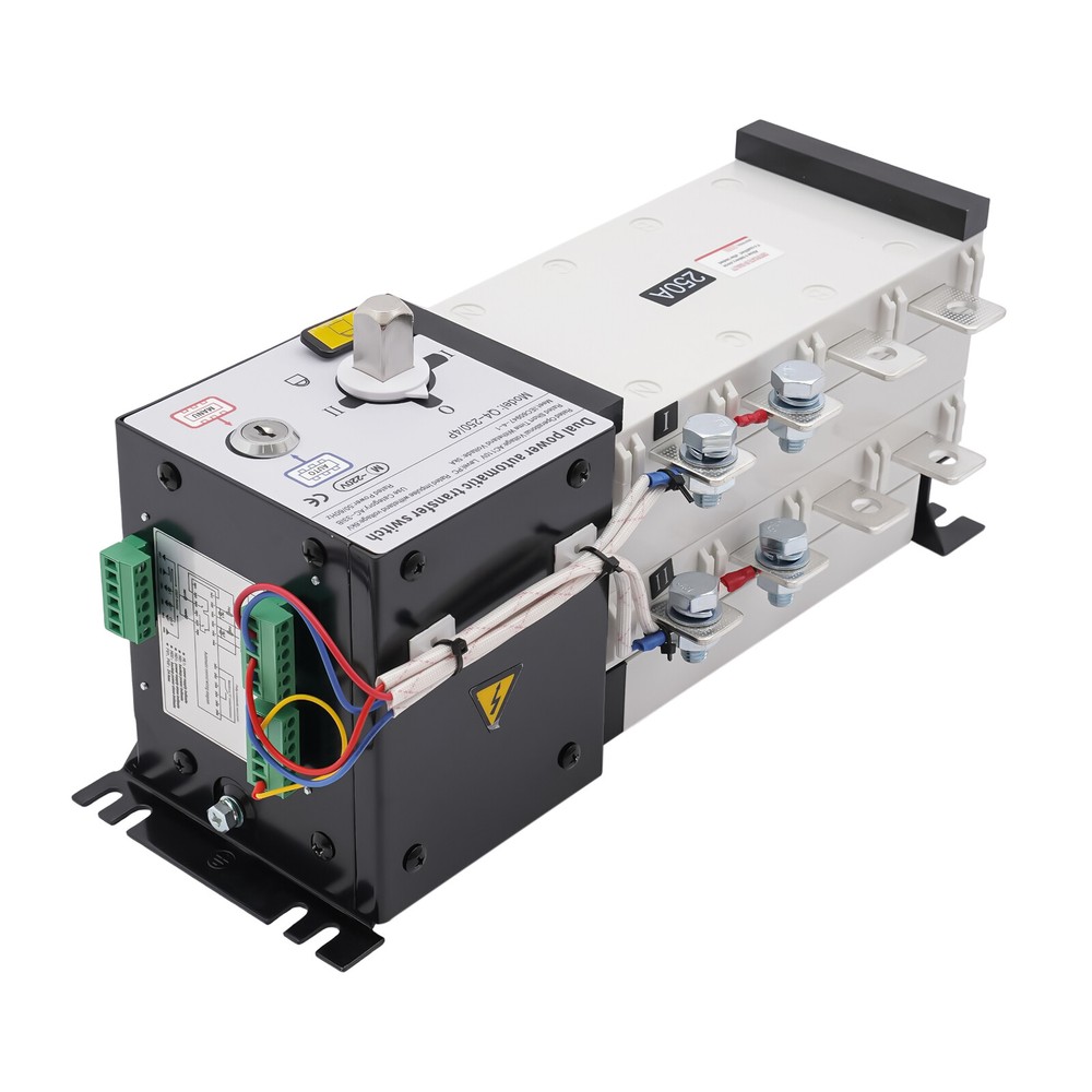 Automatic Industrial Transfer Switch 250A 4P 110V Grid to Solar AC Generator.