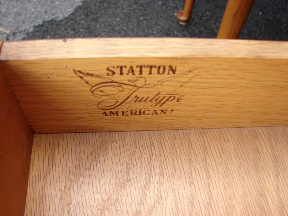 PAIR STATTON SOLID CHERRY ONE DRAWER END LAMP TABLES