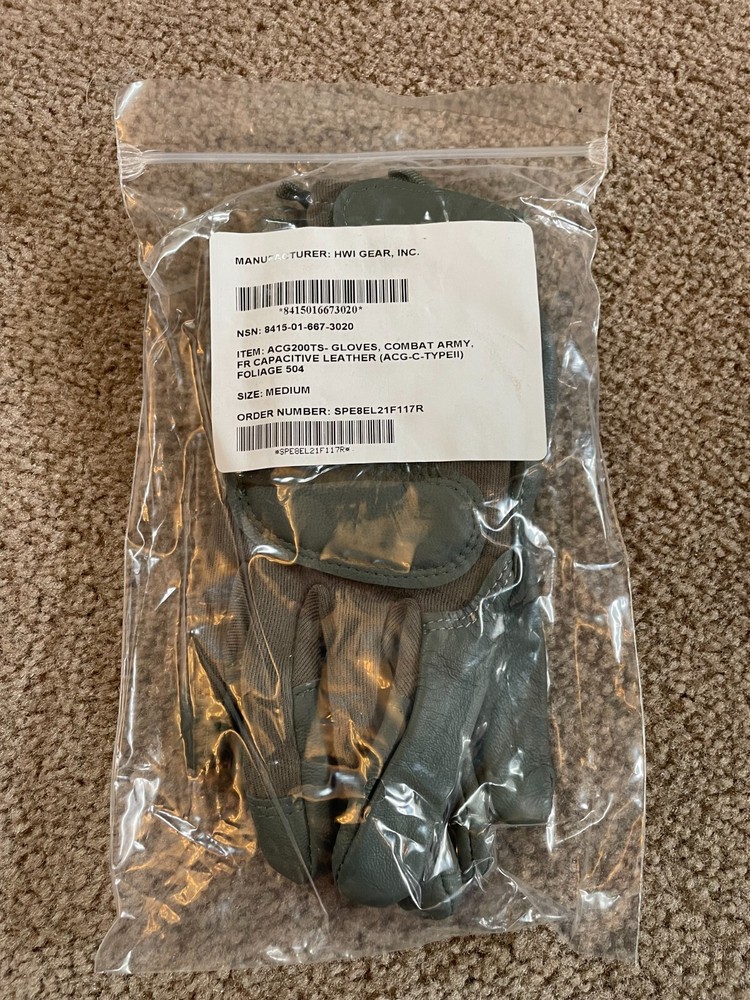 US. Army Combat Gloves Type II Capacitive Medium New
