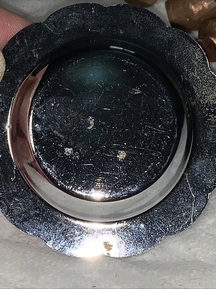 Vtg. 6 Pc Miniature Copper And Silver Plated Tea Set C-2