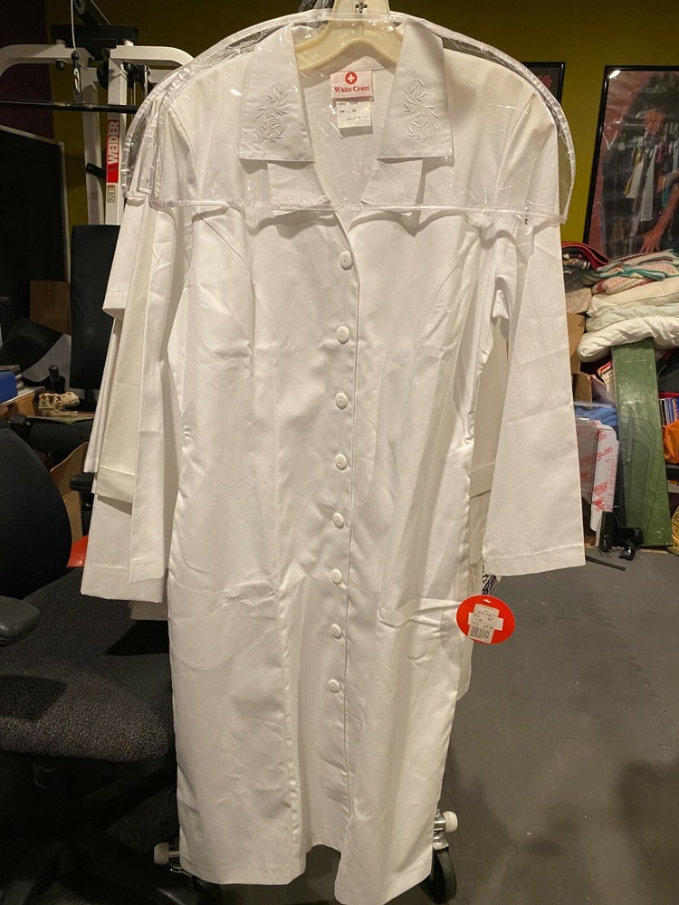 White Cross Lab Coat Ladies