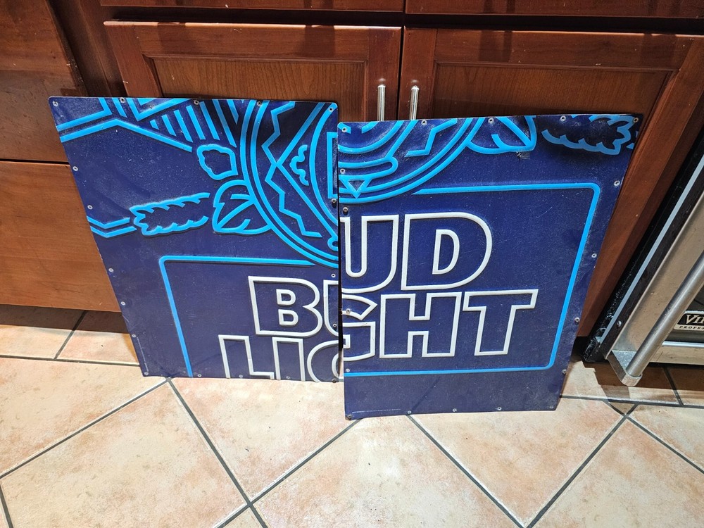 Bud Light Blue Tin Signs 24x17"