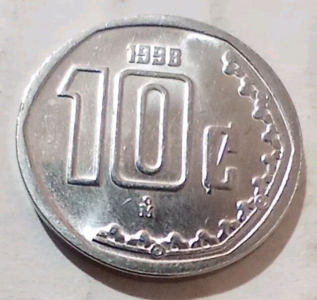 10 Centavos 1998 Mexico Tiny Coin