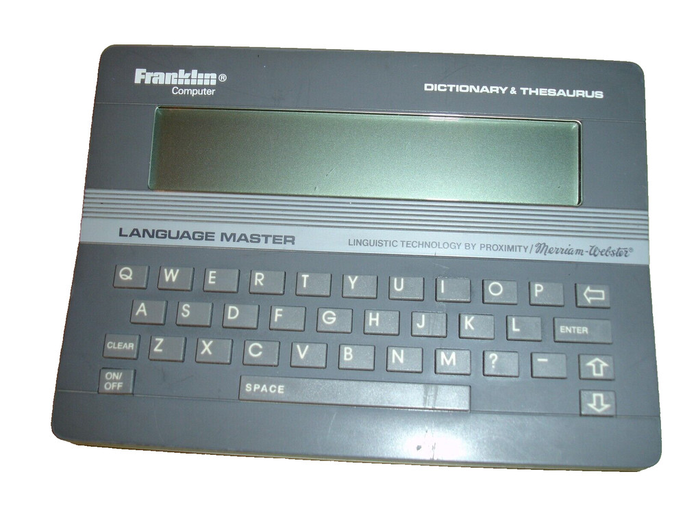 Franklin Language Master LM-2000 1987 Dictionary Thesaurus with Manual TESTED