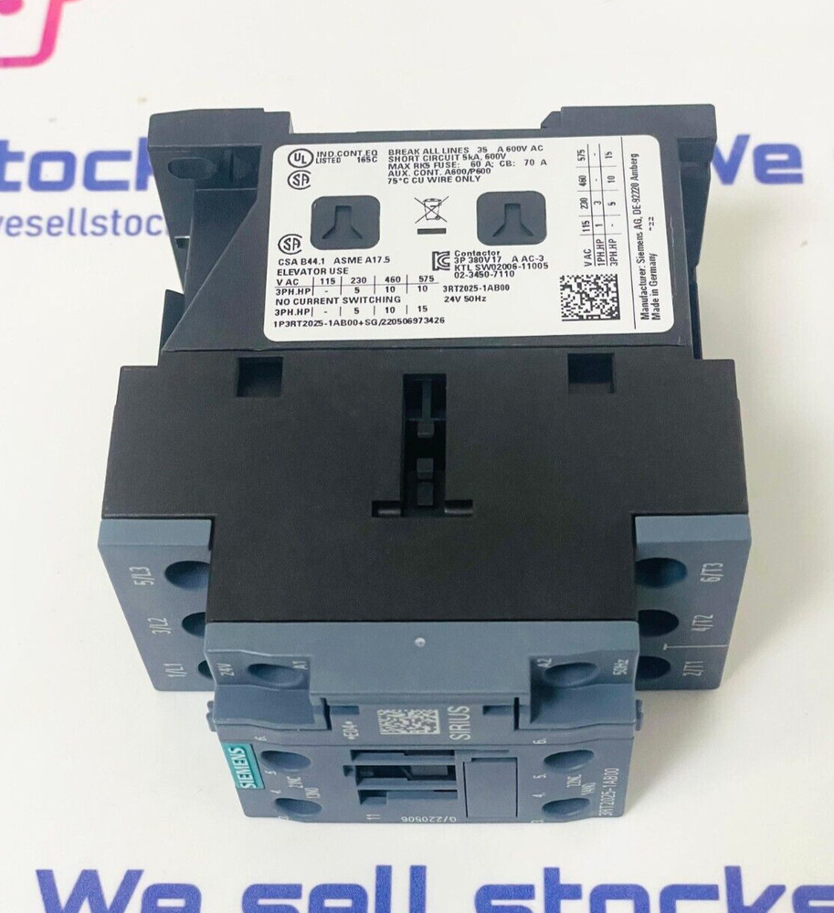 SIEMENS 3RT2025-1AB00 Contactor