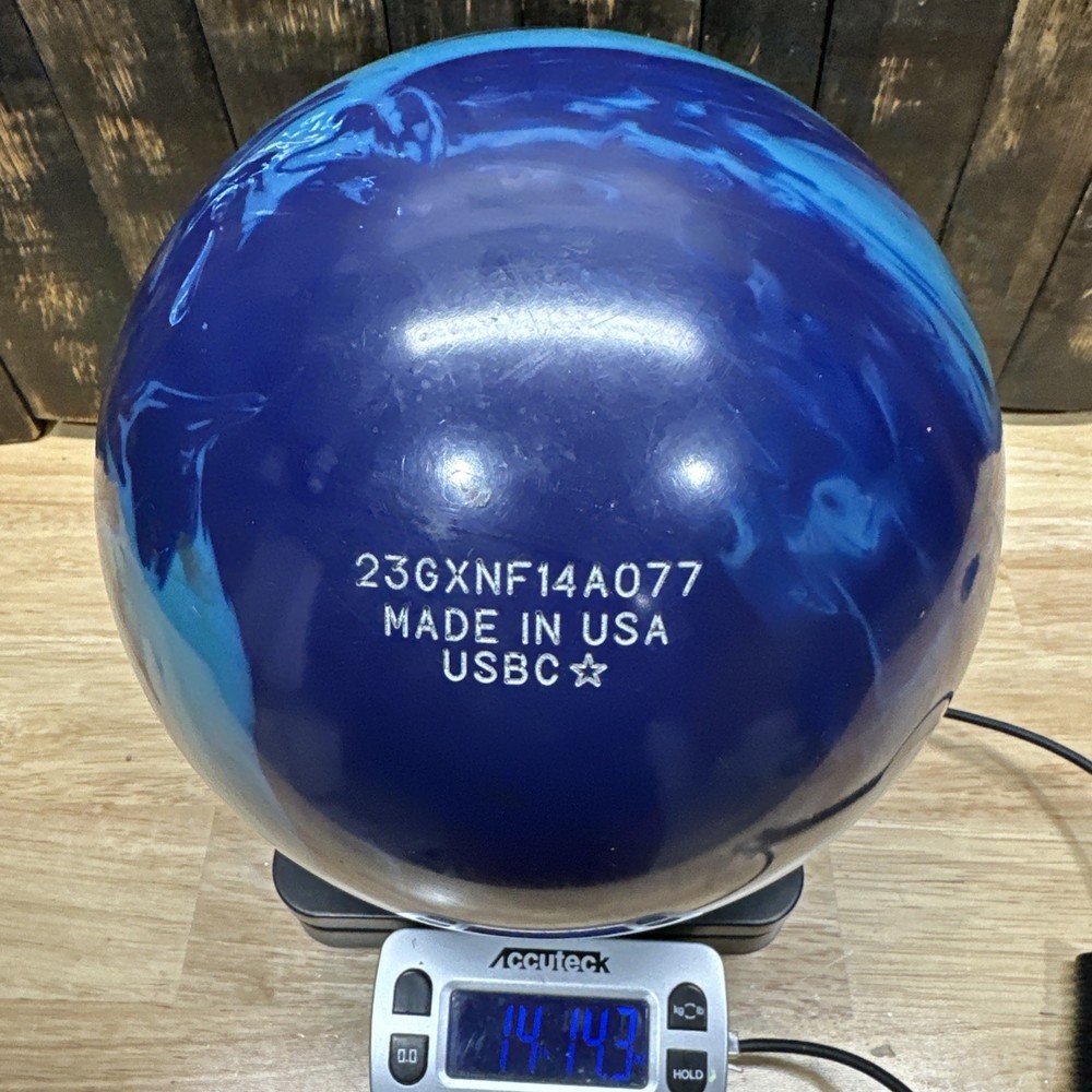 900 Global Xponent Bowling Ball 15lbs Blue Solid Reactive Symmetric Single Drill
