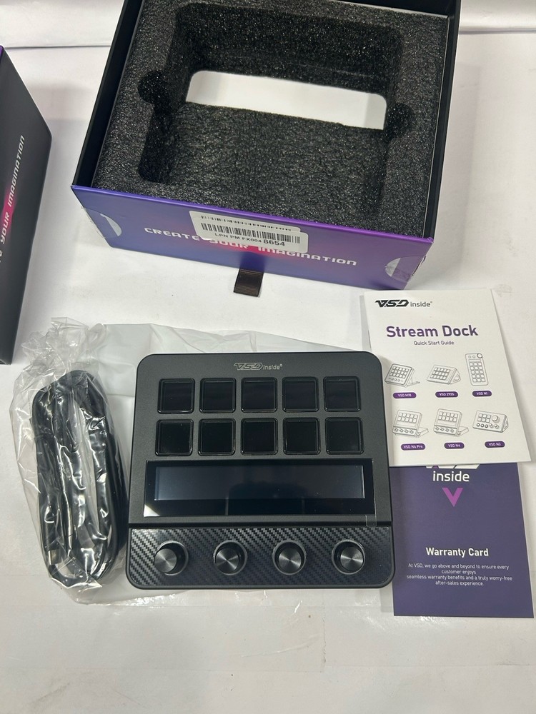 VSDINSIDE Macro Keypad Stream Dock Controller Deck Gaming Shortcut New/open box