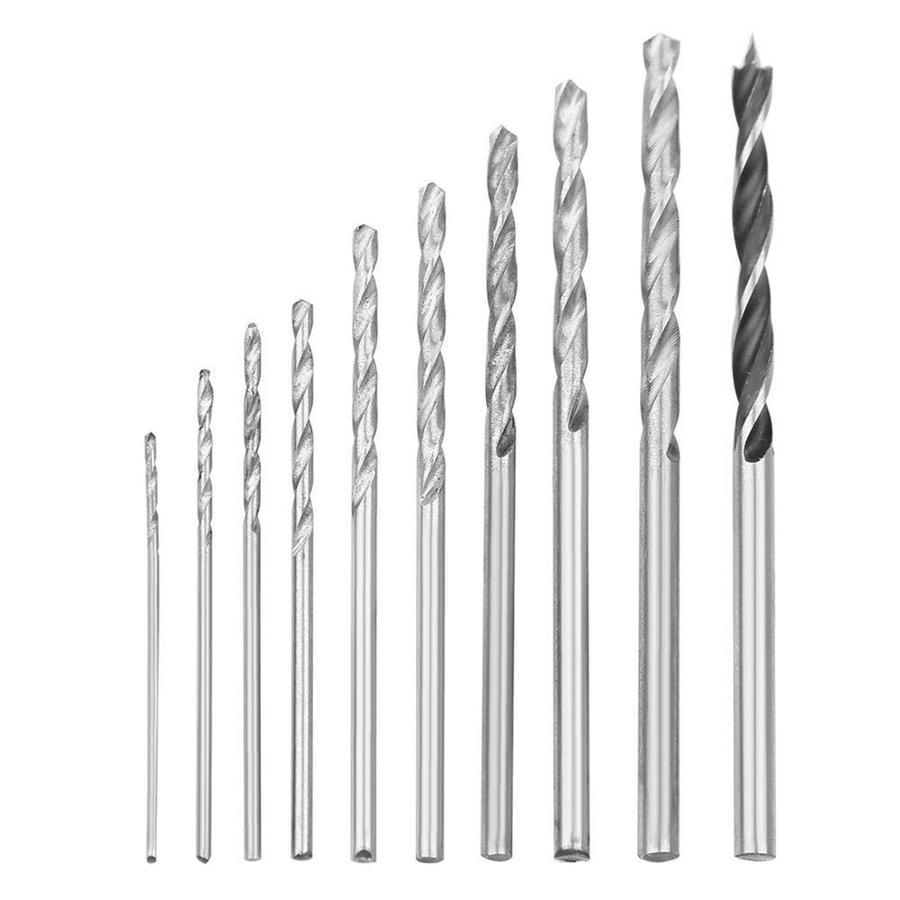 Mini Hand Drill - 10pcs Small Drill Bits Set, 0.8-3.0mm