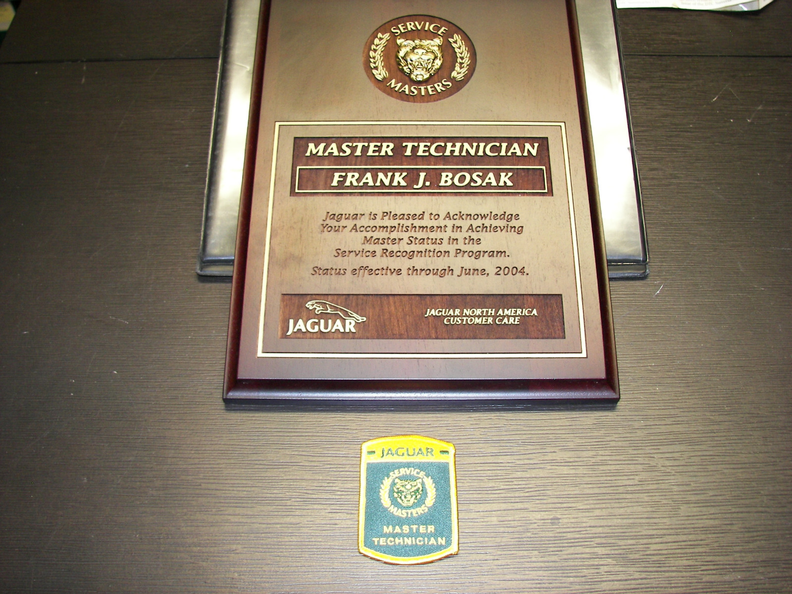 RARE - NEW Jaguar Service Masters Certified Master Technician Patch