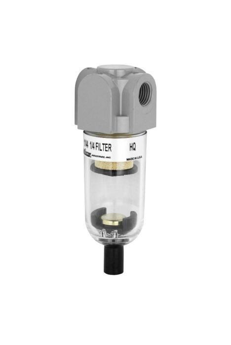 Milton® 1/4" NPT Polycarbonate Mini Filter, Includes a 20 Micron Filter, 150 PSI