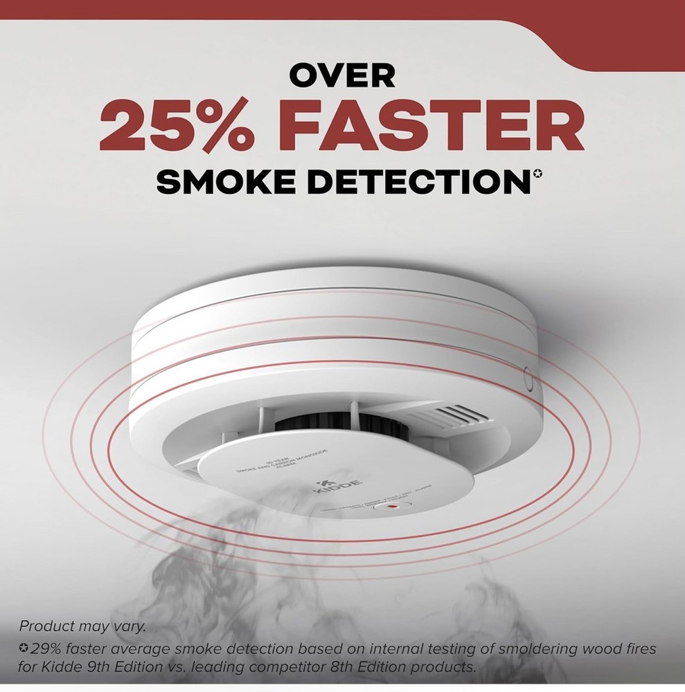 Kidde Smoke Detector Alarm, Battery Powered, 3-Pack - 20SDR