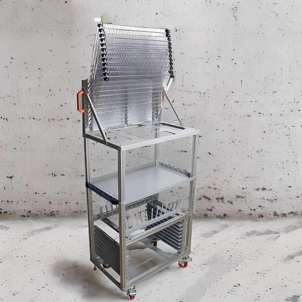5-in-1 Multi-functional Combination Rack 4 Layers Drying Storage Holder w/Wheels