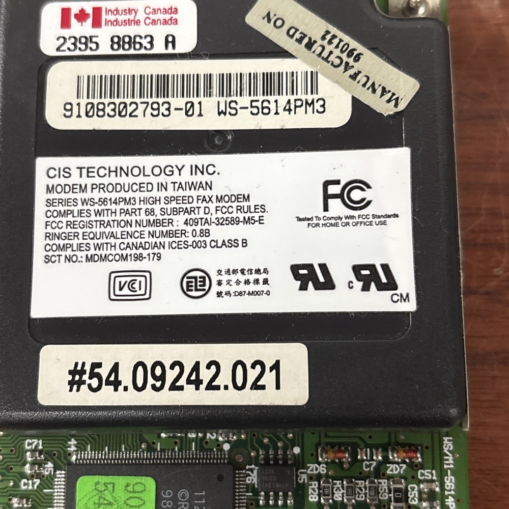 CIS Technology Modem PCI Card