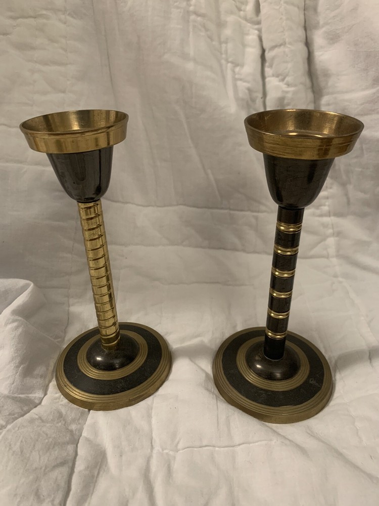 Oxidized Tapered Candle Holder