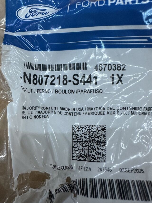 Genuine Ford Engine Mount Bolt N807218-S441