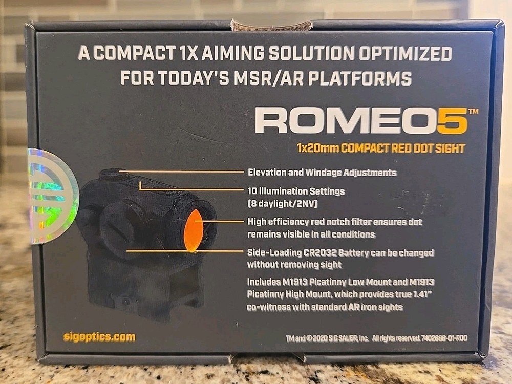 SIG SAUER Romeo5 Compact Red-Dot Sight (SOR52001)