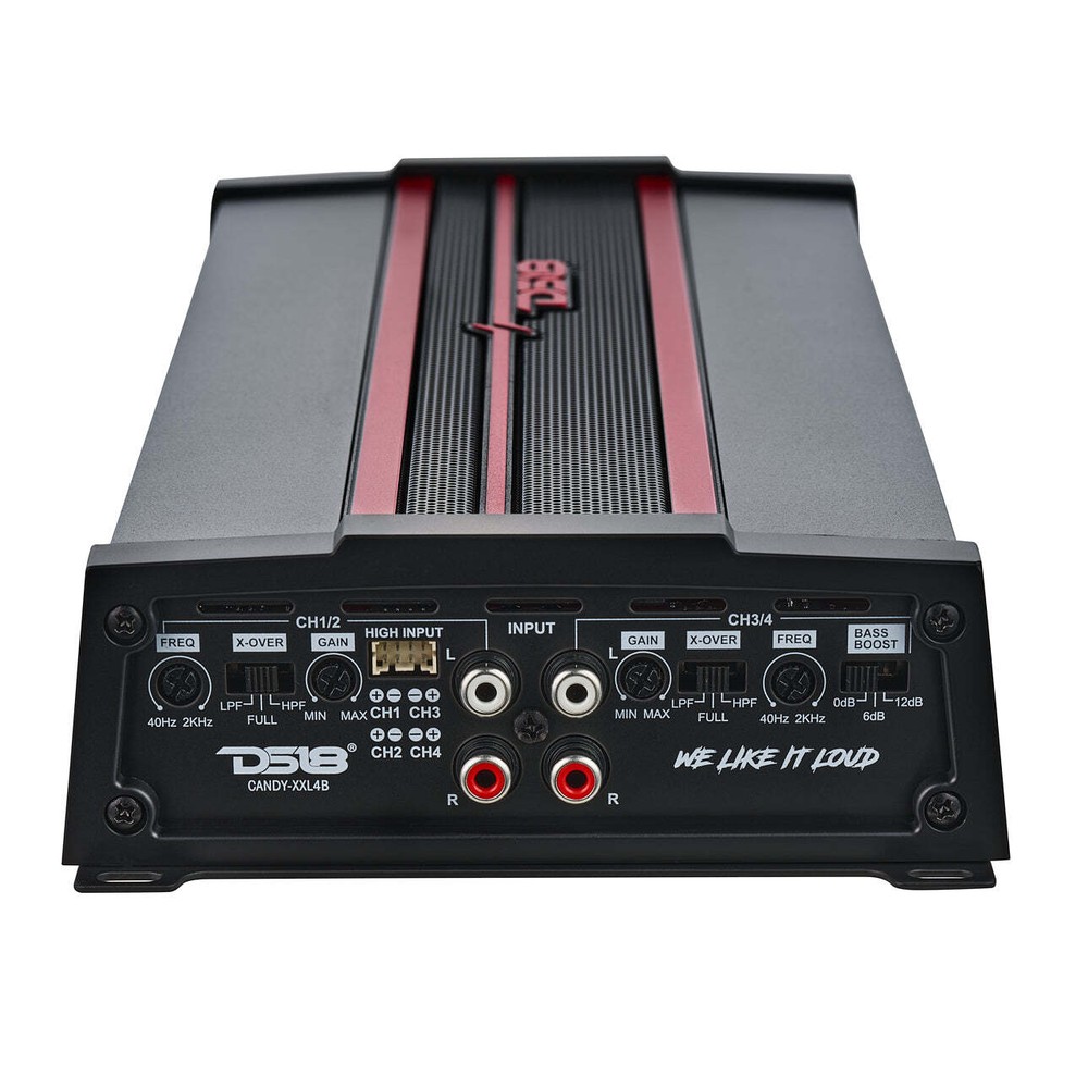 DS18 CANDY-XXL4B CANDY Compact Full-Range Class D 4-Channel Amplifier 3200 Watts