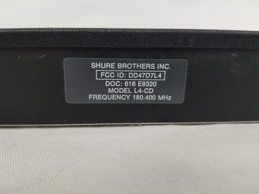 Shure Brothers L4 Marcad Diversity Wireless Receiver Model L4-CD