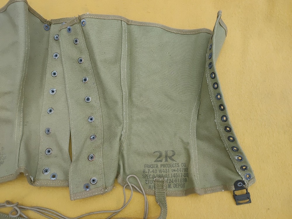 WWII FRASER PRODUCTTS LEGGINGS 6-7-43 MILITARY NOS