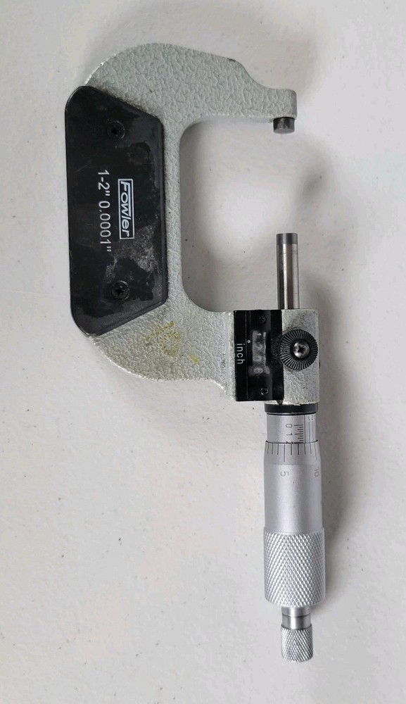 Fowler 1-2" Outside Digit Counter Micrometer 0.0001" Precision Tool