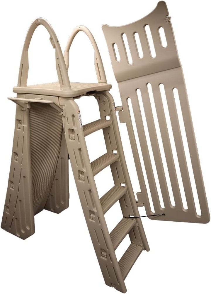 Confer Plastics G7200 Roll Guard Ladder Safety Gate Warm Grey