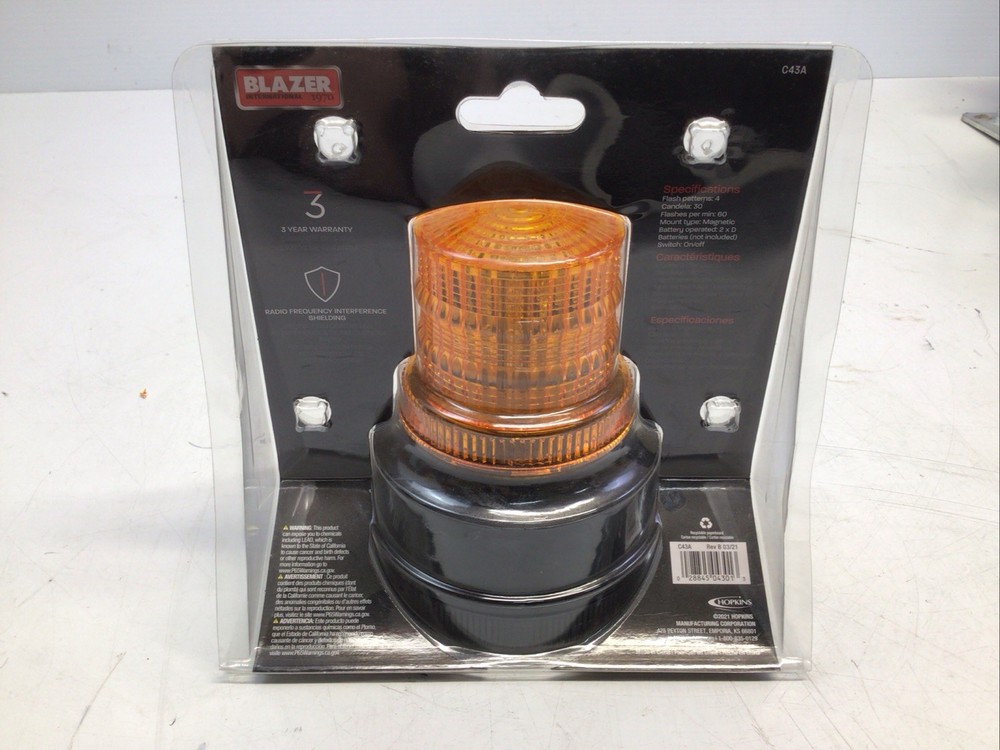 Blazer C43A LED Magnetic Amber Warning Flash Strobe Magnetic Light