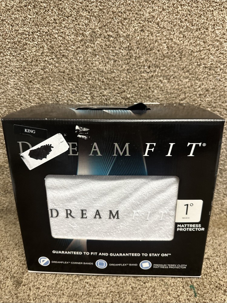 NEW Dream Fit Advantage King Mattres Protector 1  Degree Basic Terry