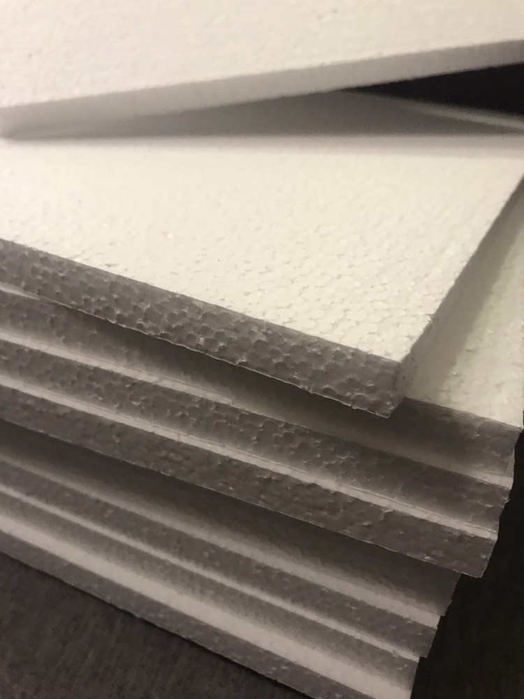 15pc 12"x12"x 1/2" Expanded Polystyrene Flat Sheets