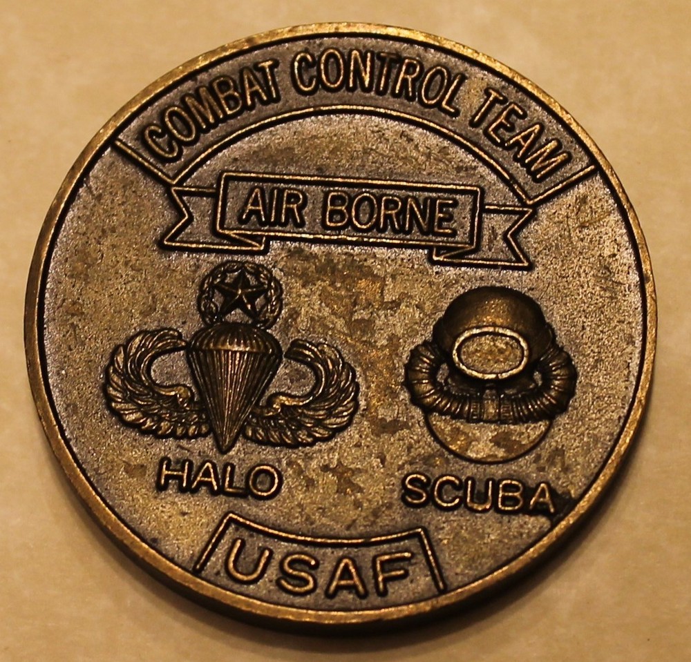 Combat Control Team CCT Engraved Airborne Air Force Special Ops Challenge Coin