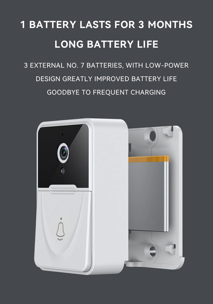 Smart Wireless WiFi Video Doorbell Phone Camera Door Bell Ring Intercom Security