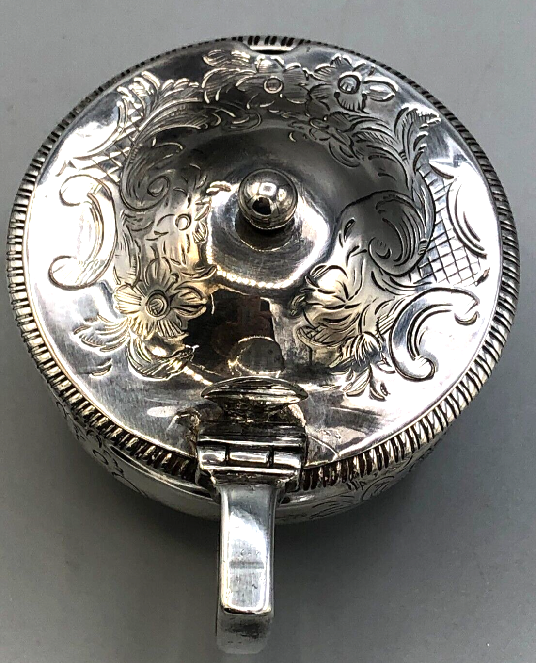 Antique Sterling Silver small Sauce Dish with Spoon, London England, circa 1798