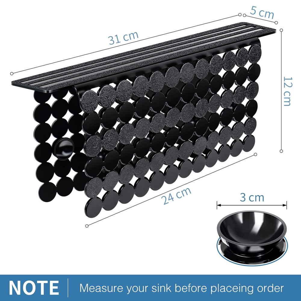 Plastic Sink Saddle Kitchen Sink Divider Mat Protector for Glassware Dishes