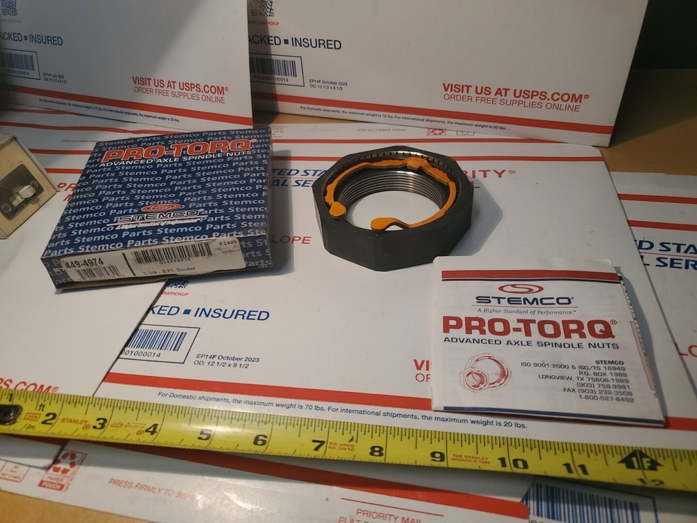 STEMCO 449-4974 Pro-Torq Axle Spindle Nut 2-5/8-12 Thread, 3-3/4" 8 Point Socket