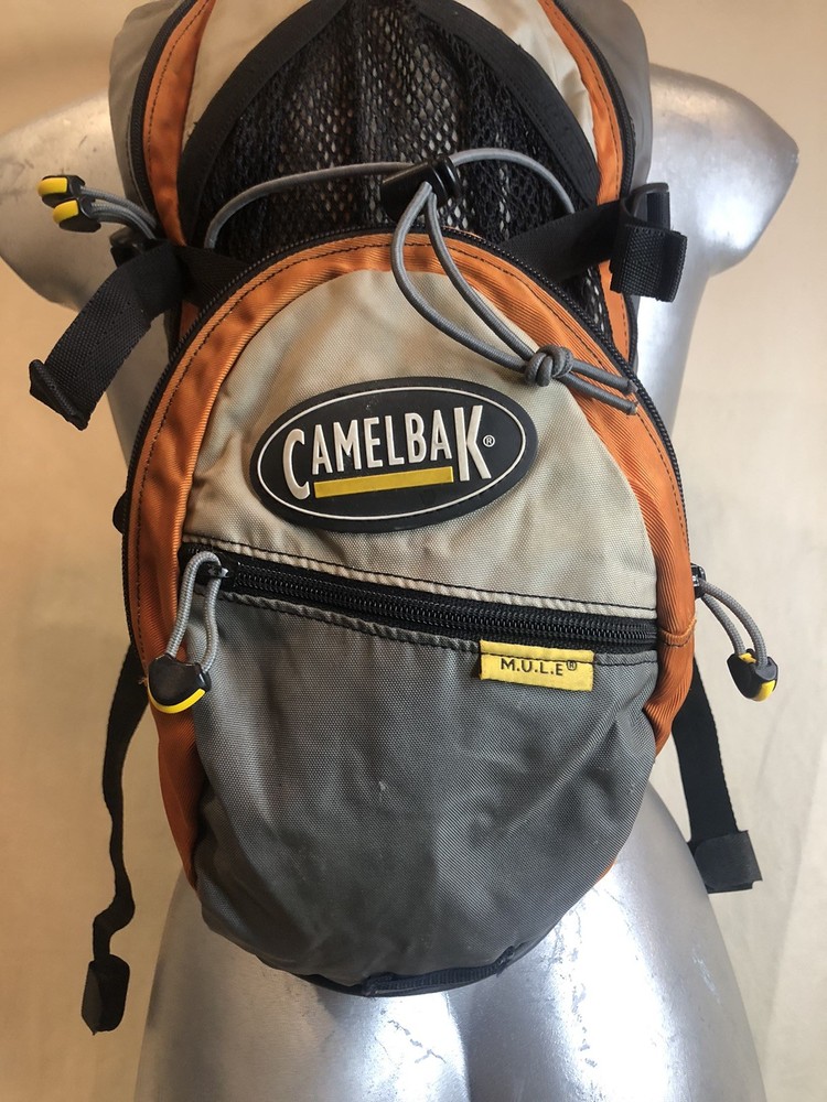 CamelBak M.U.L.E. Hydration Backpack Orange/Gray 3L/100oz No Bladder