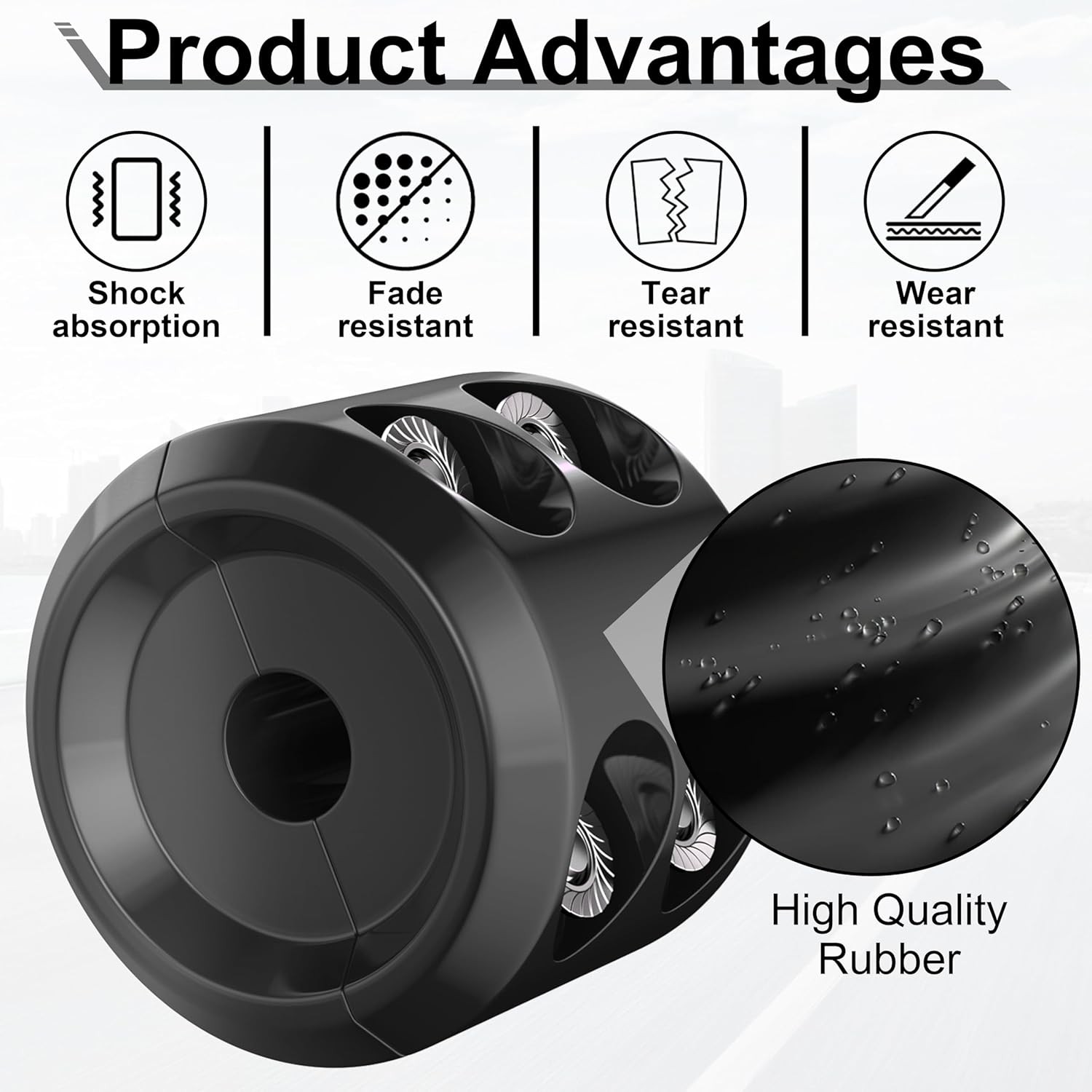 Winch Stopper Stop Rubber Heavy Duty Cable Line Waterproof Rope Hook ATV UTV