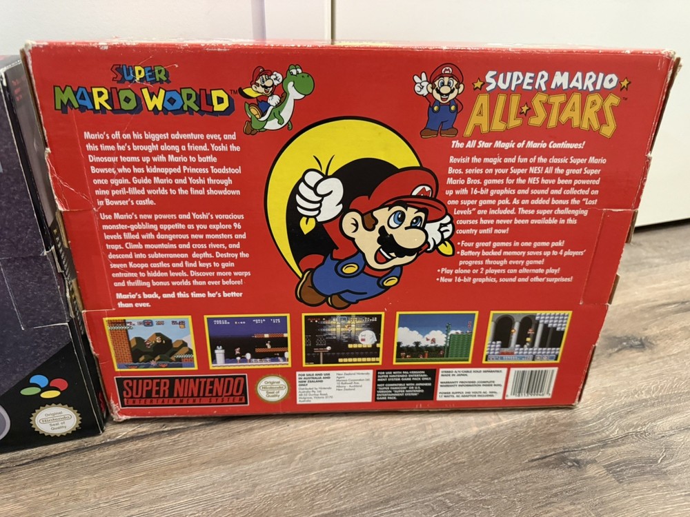 Super Nintendo console boxed - Marios 5 game value pack PAL